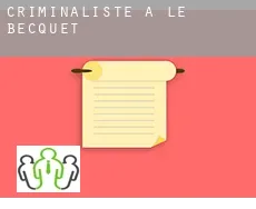 Criminaliste à Le Becquet