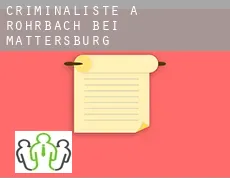 Criminaliste à Rohrbach bei Mattersburg
